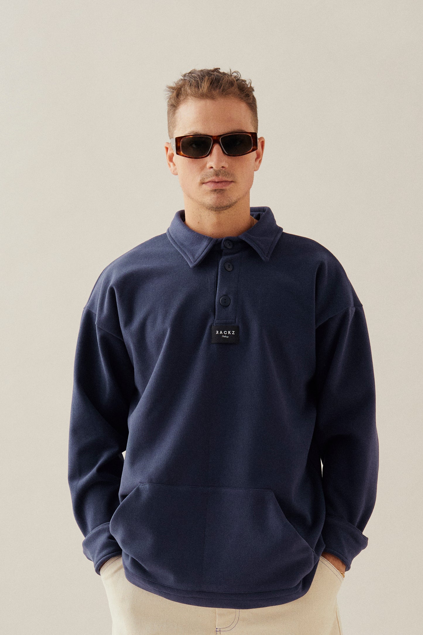 BLUE POLO TYPE PULLOVER
